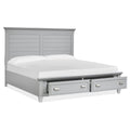  Magnussen Charleston B5611-75GY California King Panel Storage Bed - Grey IMAGE 2