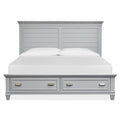  Magnussen Charleston B5611-75GY California King Panel Storage Bed - Grey IMAGE 3