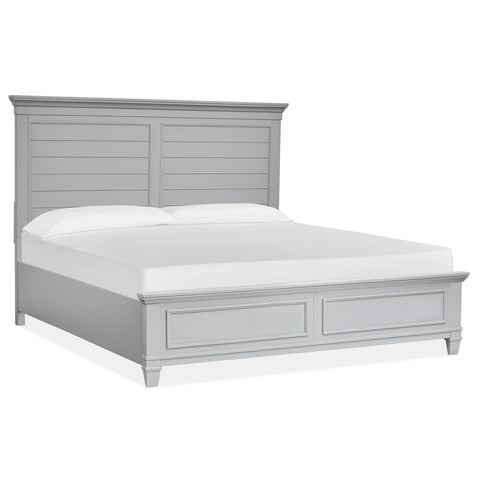  Magnussen Charleston B5611-74GY California King Panel Bed - Grey IMAGE 1