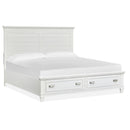 Magnussen Charleston B5611-65WH King Panel Storage Bed - White IMAGE 1