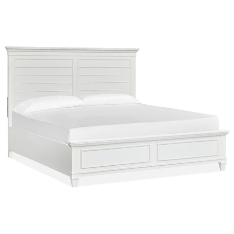  Magnussen Charleston B5611-64WH King Panel Bed - White IMAGE 1