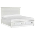  Magnussen Charleston B5611-55WH Queen Panel Storage Bed - White IMAGE 1