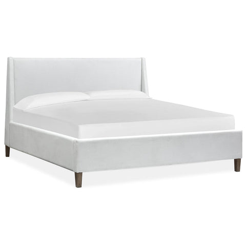  Magnussen Lindon B5570-60W King White Upholstered Island Bed IMAGE 1