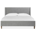  Magnussen Lindon B5570-60G King Grey Upholstered Island Bed IMAGE 2