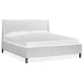  Magnussen Lindon B5570-50W Queen White Upholstered Island Bed IMAGE 1