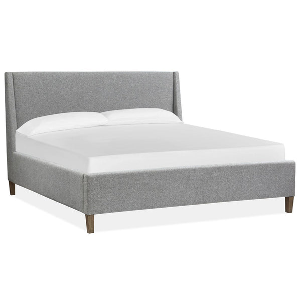 Magnussen Lindon B5570-50G Queen Grey Upholstered Island Bed IMAGE 1