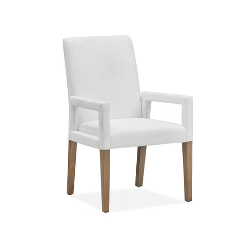  Magnussen Lindon D5570-73W Dining Arm Chair with White Upholstered Seat & Back IMAGE 1