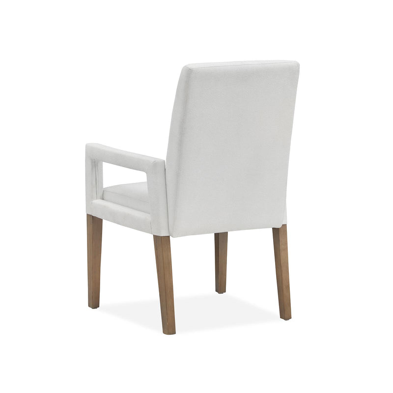 Magnussen Lindon D5570-73W Dining Arm Chair with White Upholstered Seat & Back IMAGE 4