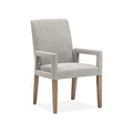 Magnussen Lindon D5570-73G Dining Arm Chair with Grey Upholstered Seat & Back IMAGE 1