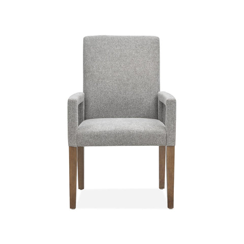  Magnussen Lindon D5570-73G Dining Arm Chair with Grey Upholstered Seat & Back IMAGE 2