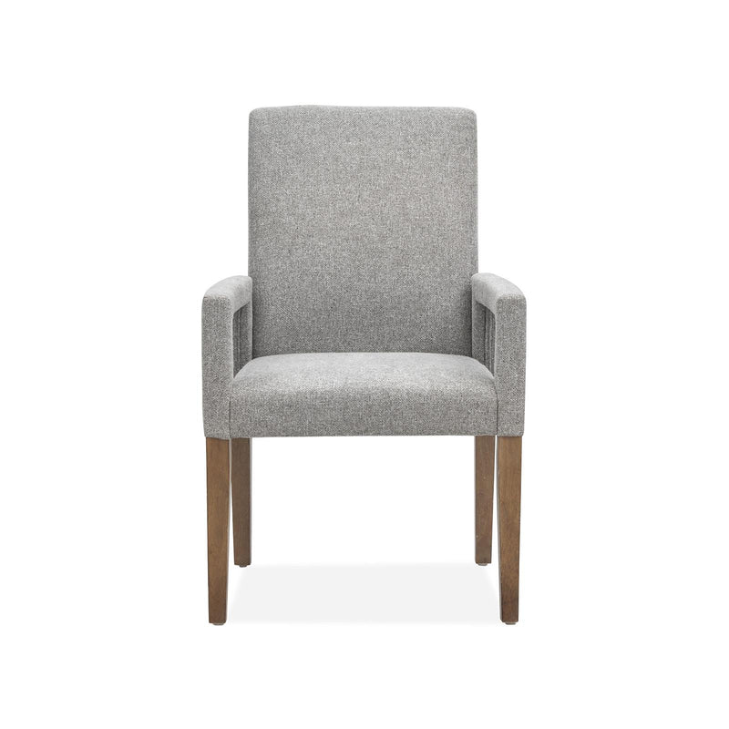 Magnussen Lindon D5570-73G Dining Arm Chair with Grey Upholstered Seat & Back IMAGE 2