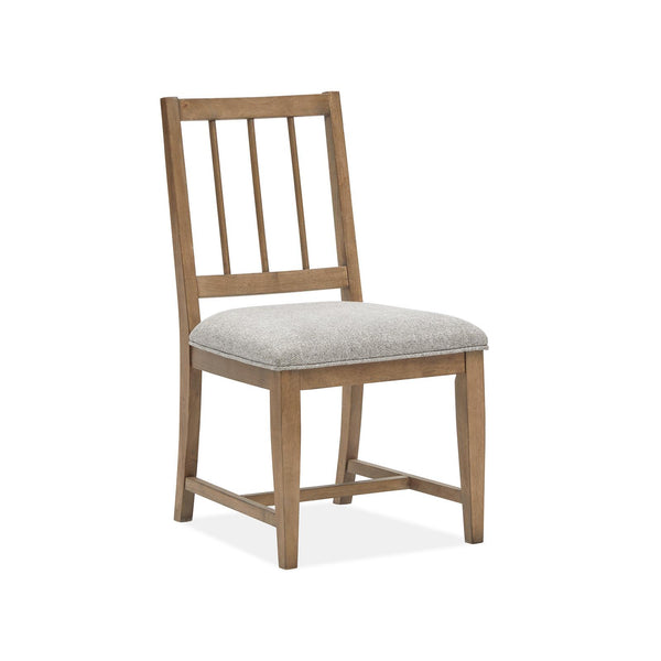 Magnussen Lindon D5570-62G Dining Side Chair with Grey Upholstered Seat IMAGE 1