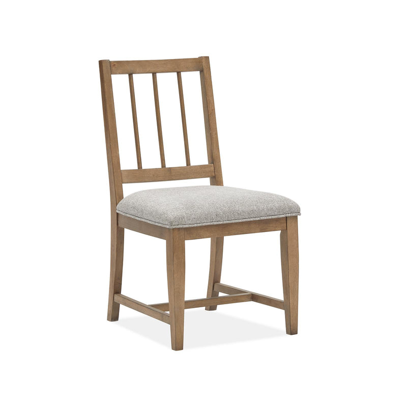 Magnussen Lindon D5570-62G Dining Side Chair with Grey Upholstered Seat IMAGE 1