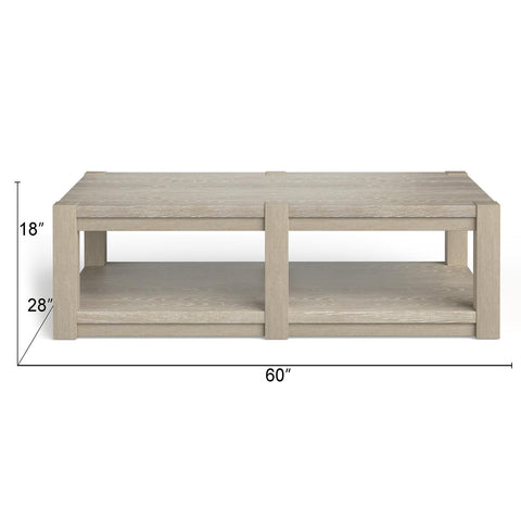  Magnussen Burgess T5701-42 Rectangular Shelf Cocktail Table with Casters IMAGE 6