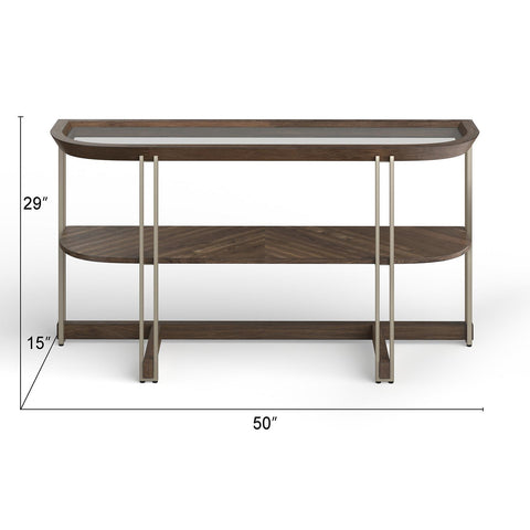  Magnussen Elora T5639-75 Demilune Sofa Table IMAGE 3