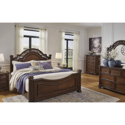  Signature Design by Ashley Lavinton B764B5 Queen Poster Bed IMAGE 7