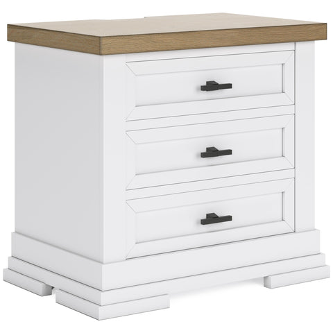  Benchcraft Ashbryn B844-93 Three Drawer Night Stand IMAGE 1
