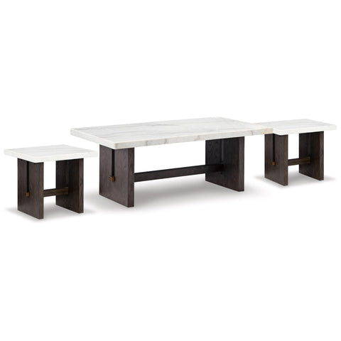  Signature Design by Ashley Burkhaus T779T1 Coffee Table and 2 Ends IMAGE 1