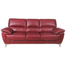  Furniture Line Luxer Stationary Leather Sofa Luxer Sofa - Red IMAGE 2