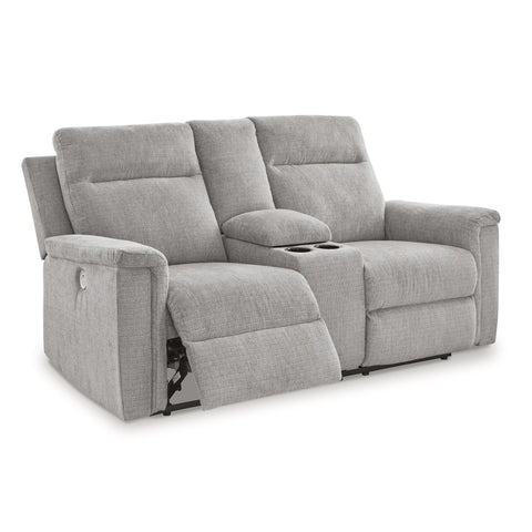  Signature Design by Ashley Barnsana 3320196C Double Reclining Power Loveseat with Console IMAGE 2