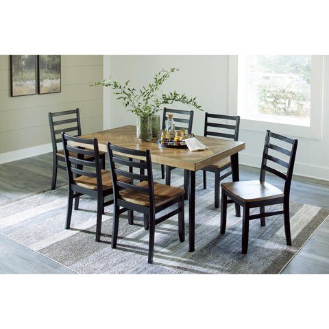  Signature Design by Ashley Blondon D413-425 Rectangular Dining Room Table Set IMAGE 9