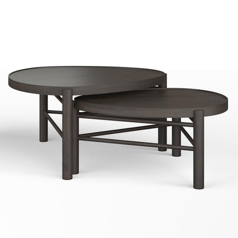  Magnussen Hadleigh Black T5711-52 Shaped Nesting Cocktail Table IMAGE 1