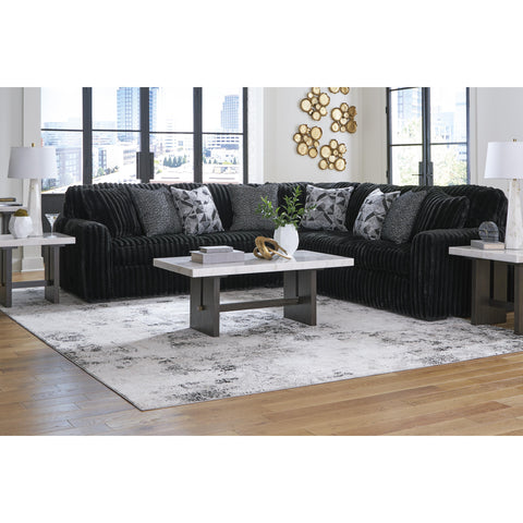 Signature Design by Ashley Midnight-Madness 98103S6 3 pc Sectional IMAGE 4