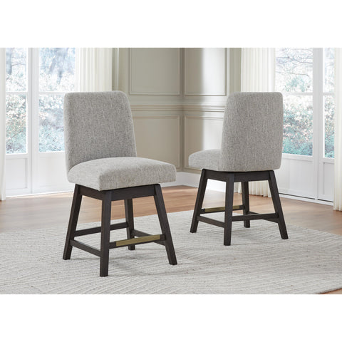  Signature Design by Ashley Burkhaus D984-124 Upholstered Swivel Barstool IMAGE 5