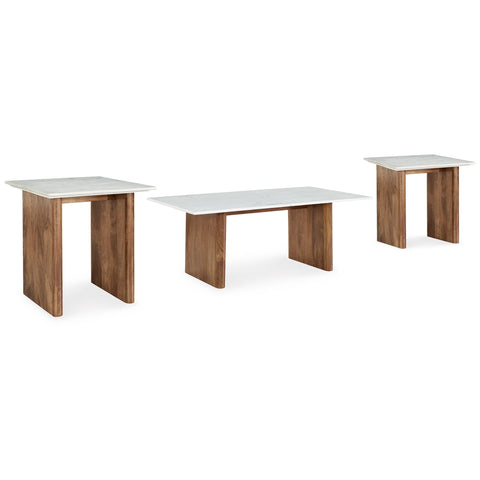  Signature Design by Ashley Isanti T662T1 Coffee Table and 2 End Tables IMAGE 1