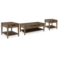  Signature Design by Ashley Roanhowe T769T1 Coffee Table and 2 End Tables IMAGE 1