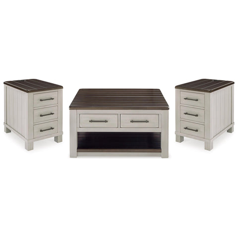  Signature Design by Ashley Darborn T796T1 Lift-top Coffee Table and 2 Chairside End Tables IMAGE 1