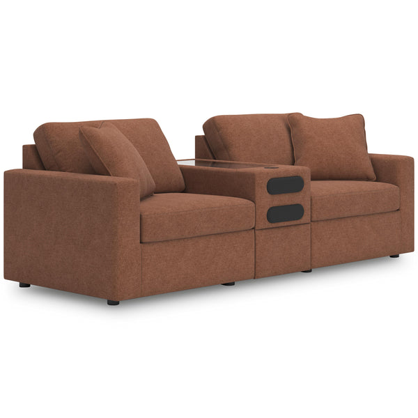 Signature Design by Ashley Modmax Stationary Fabric Loveseat with Console 9210264/9210227/9210265 IMAGE 1