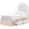  Signature Design by Ashley Wistenpine B1323B12 Twin Upholstered Panel Bed with Storage IMAGE 2