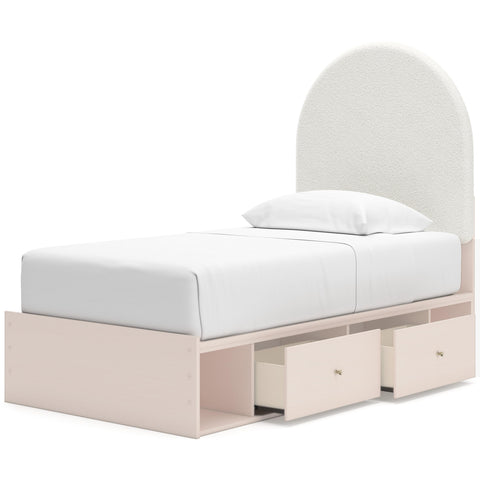  Signature Design by Ashley Wistenpine B1323B12 Twin Upholstered Panel Bed with Storage IMAGE 2