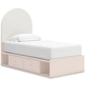  Signature Design by Ashley Wistenpine B1323B14 Twin Upholstered Panel Bed with Storage IMAGE 1