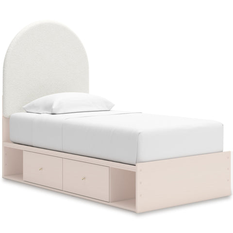  Signature Design by Ashley Wistenpine B1323B14 Twin Upholstered Panel Bed with Storage IMAGE 1