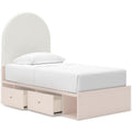  Signature Design by Ashley Wistenpine B1323B14 Twin Upholstered Panel Bed with Storage IMAGE 2
