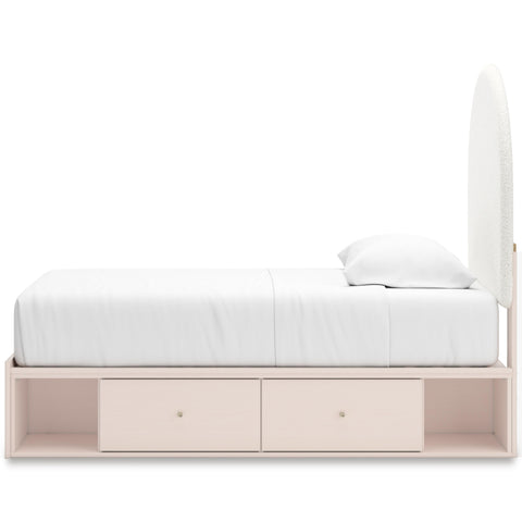  Signature Design by Ashley Wistenpine B1323B14 Twin Upholstered Panel Bed with Storage IMAGE 5
