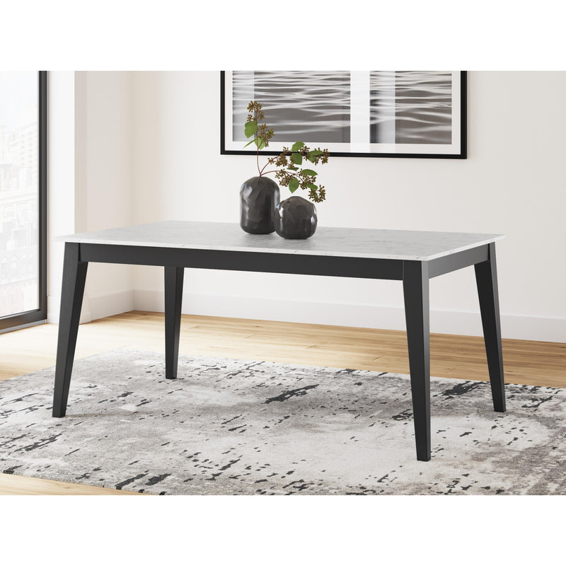 Signature Design by Ashley Jettaya Dining Table with Faux Marble Top D494-25 IMAGE 5