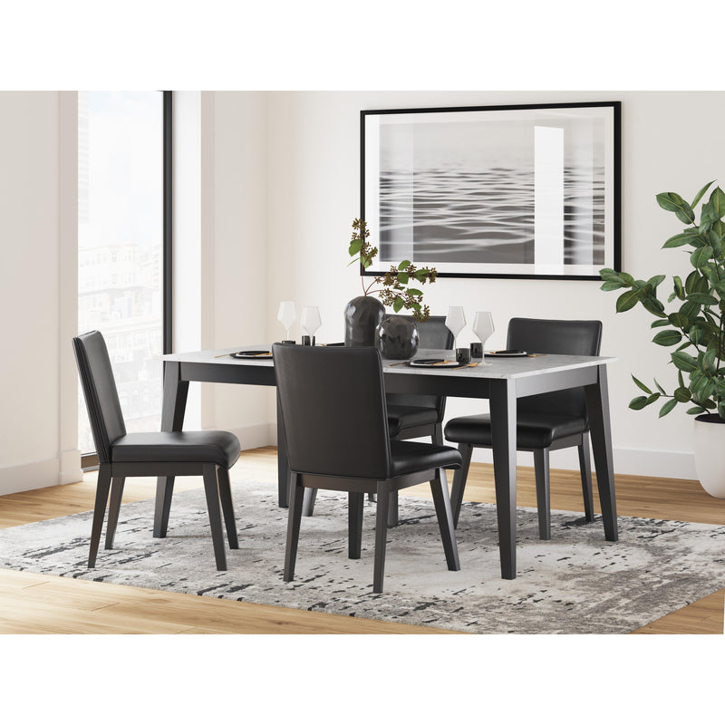 Signature Design by Ashley Jettaya Dining Table with Faux Marble Top D494-25 IMAGE 6