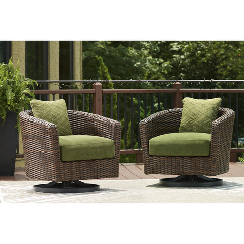  Signature Design by Ashley Horizon Hall P572-821 Swivel Lounge with Cushion IMAGE 5
