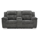 Signature Design by Ashley Frohn Reclining Fabric Loveseat with Console 3740694C IMAGE 3