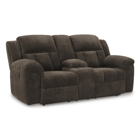  Signature Design by Ashley Frohn 3740794C Double Reclining Loveseat with Console IMAGE 1