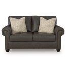 Benchcraft Roxmere Stationary Leather Look Loveseat 5550335 IMAGE 2