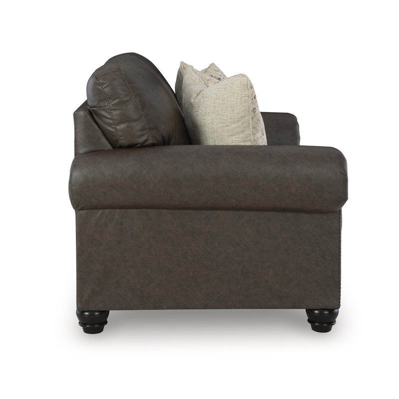 Benchcraft Roxmere Stationary Leather Look Loveseat 5550335 IMAGE 3