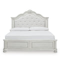  Benchcraft Montelaine B795B2 Queen Upholstered Panel Bed IMAGE 2