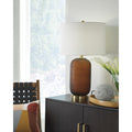  Signature Design by Ashley Farberman L430864 Glass Table Lamp IMAGE 2