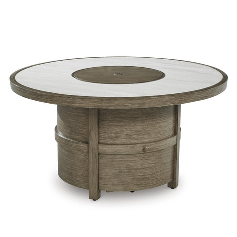  Signature Design by Ashley Rainier Ranch P701-776 Round Fire Pit Table IMAGE 1