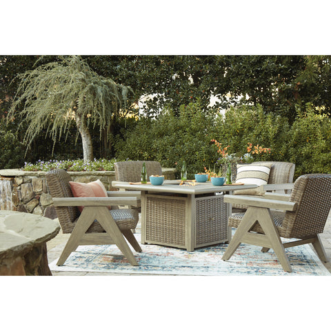  Signature Design by Ashley Cliff Trails PCP690-772 Square Fire Pit Table IMAGE 11