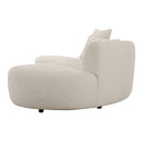 Modern Off-White Fabric Curved Sectional